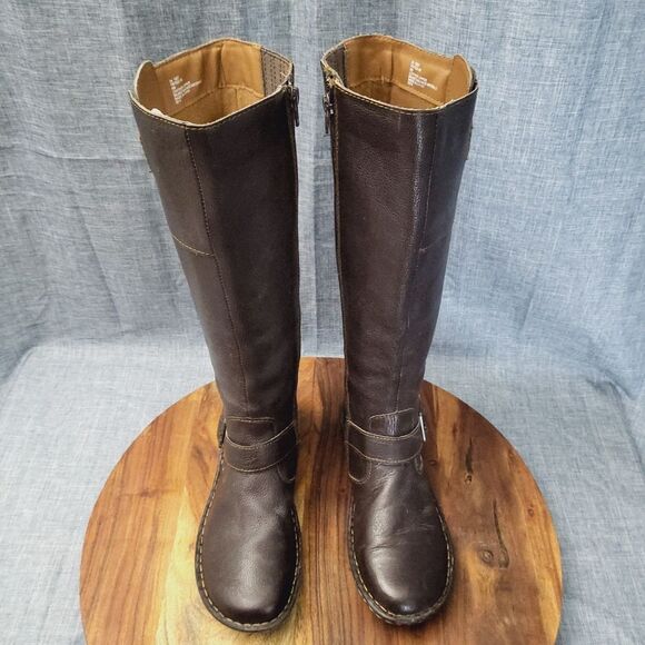 CABELAS Pebbled Leather Tall Knee Riding Boot Brown Sz 8.0 (fits more like 7.0) - Picture 5 of 11